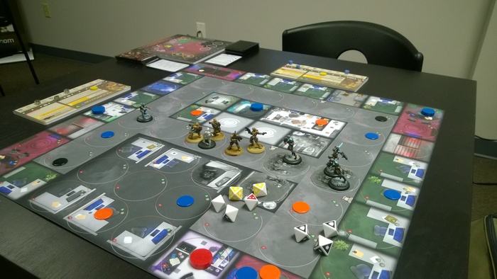 board game in office for boss's birthday party