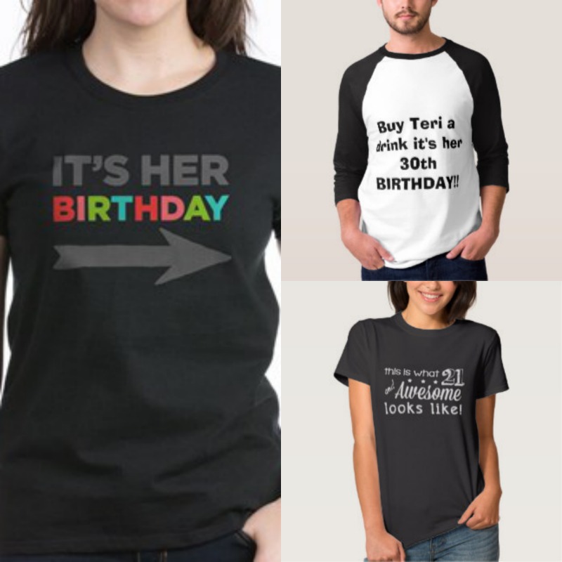 birthday printed tshirts