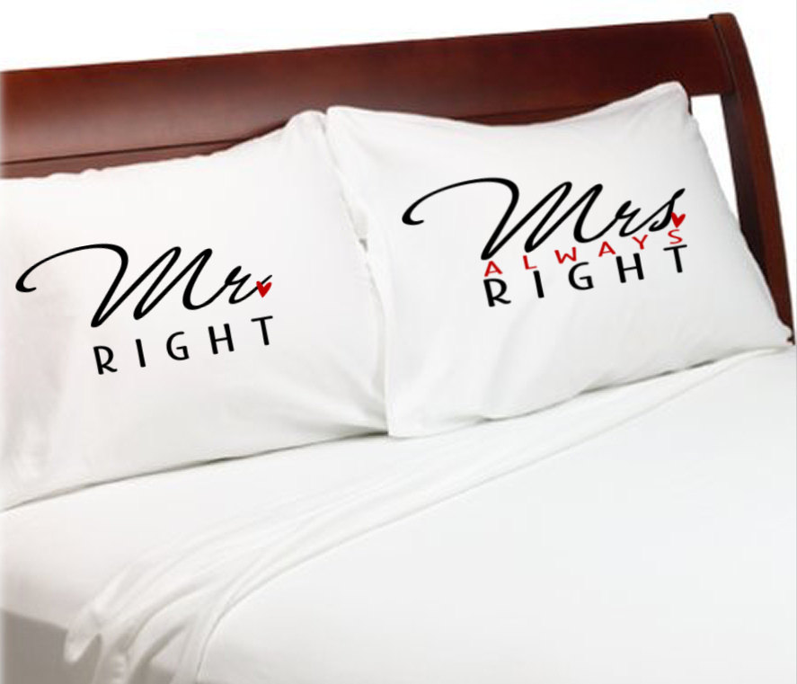 wedding anniversary matching pillows