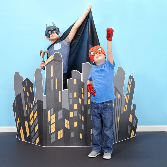 Superhero-blast-birthday photography props