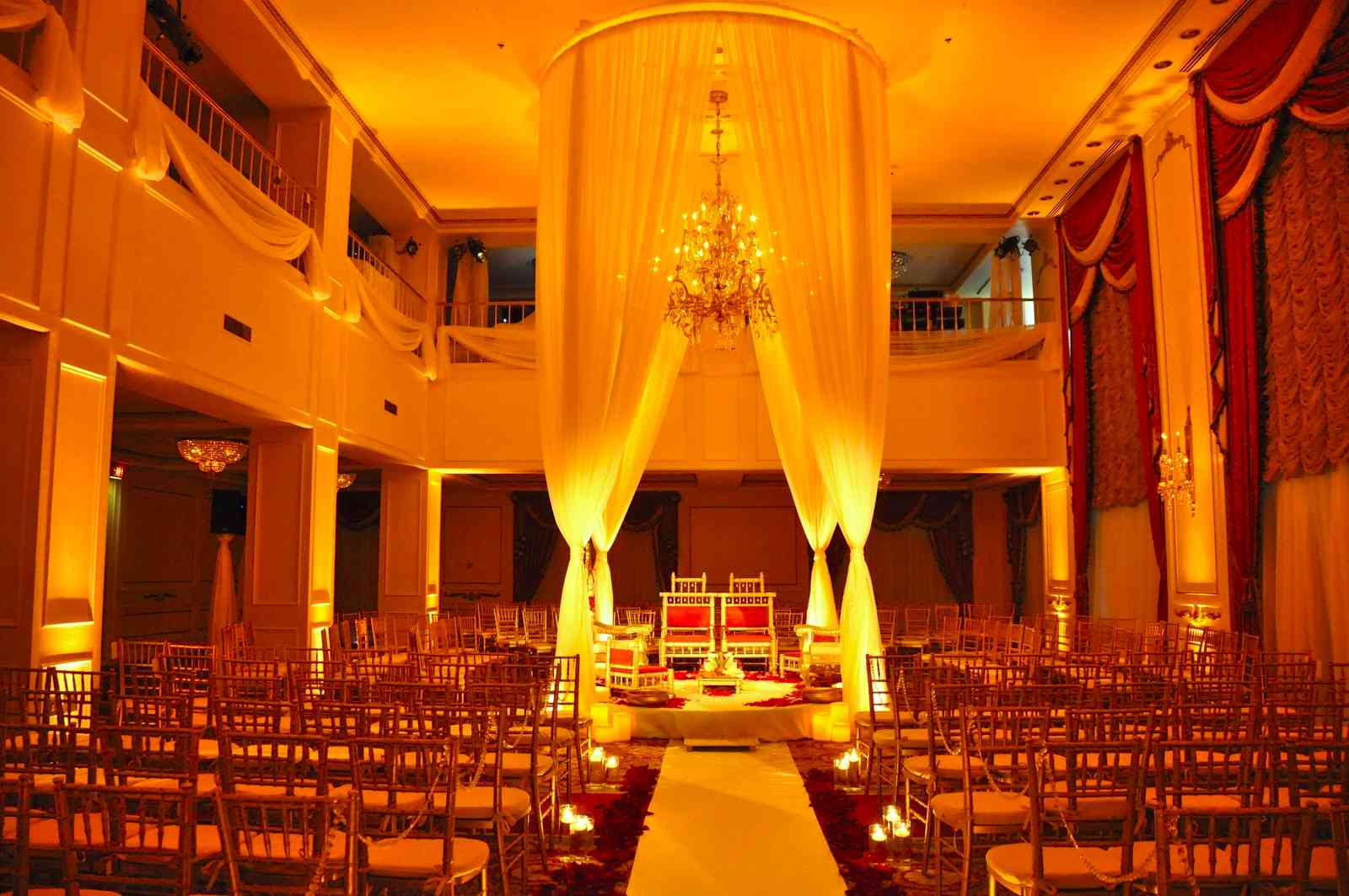 chandelier circular mandap