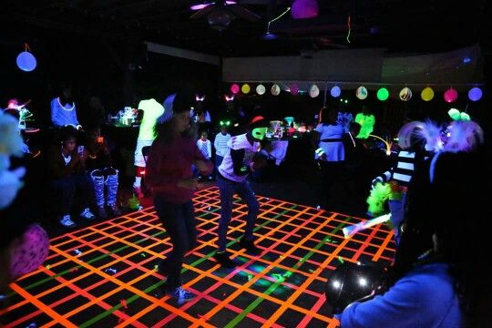 neon dance floor