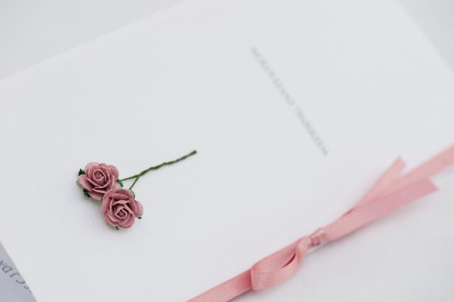 tiny rose invitation card