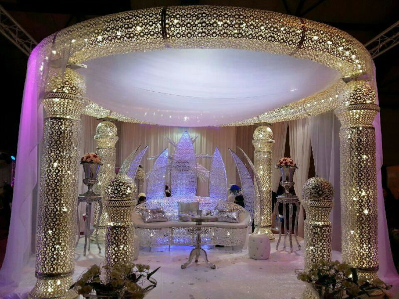 white mandap