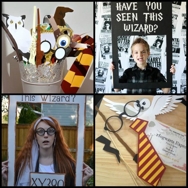 harry potter themed birthday party photo props