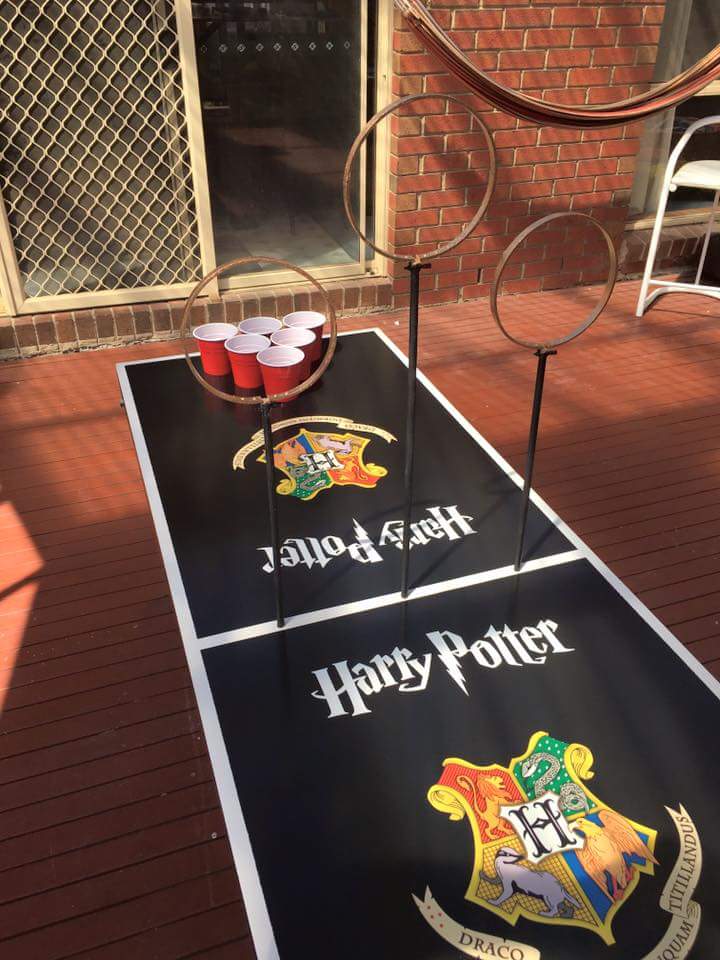 harry potter themed birthday-quidditch pong