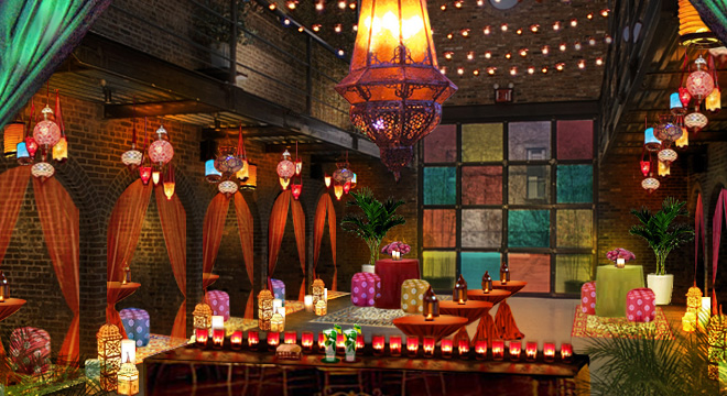 moroccan decor- cocktail party theme ideas