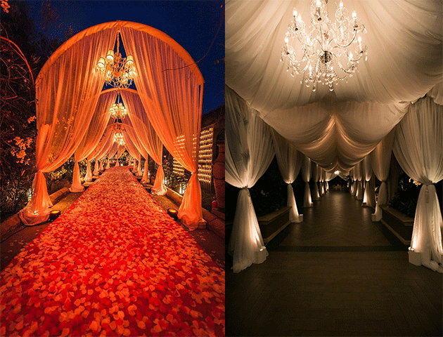 indian wedding entrance walkway decor ideas