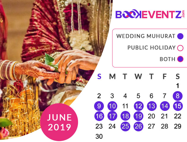 Wedding Dates in June 2019, Marriage Dates in June 2019, marriage dates in 2019, marriage muhurat in 2019, 2019 marriage dates, wedding dates in 2019, hindu calendar 2019