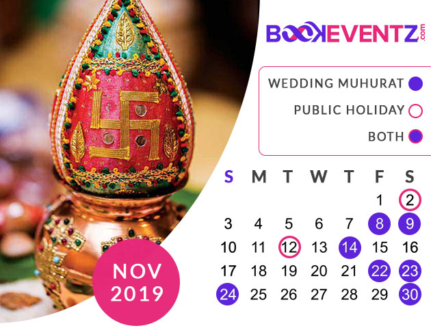 Wedding Dates in November 2019, Marriage Dates in November 2019, marriage dates in 2019, marriage muhurat in 2019, 2019 marriage dates, wedding dates in 2019, hindu calendar 2019