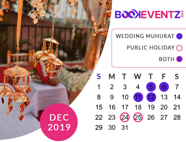 Wedding Dates in December 2019, Marriage Dates in December 2019, marriage dates in 2019, marriage muhurat in 2019, 2019 marriage dates, wedding dates in 2019, hindu calendar 2019