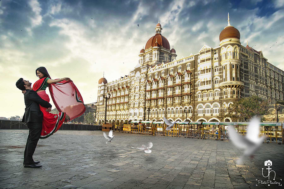 pre wedding photoshoot at The Taj Palace