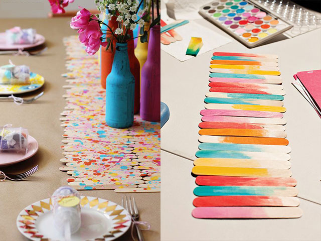 Ice Cream Stick Table Mats, themed birthday party