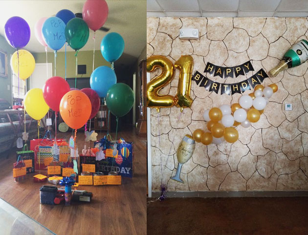 brother’s or sister’s birthday surprise party decor