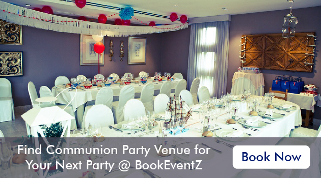 First holy communion party halls, banquets for communion party, communion party hall