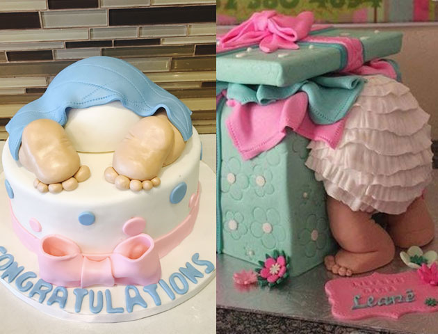 Baby shower party planning for Baby butt shaped cake