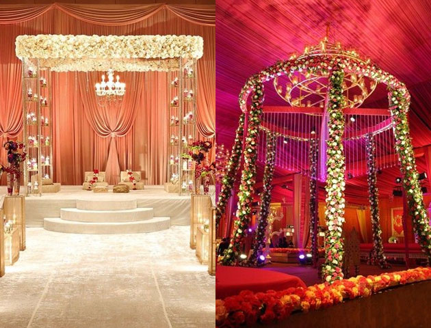 wedding stage decoration, mandap decoration, marriage stage decoration, flower decoration stage, mandap design