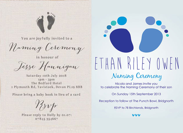 Super Cute Naming Ceremony Invitation Card Templates And