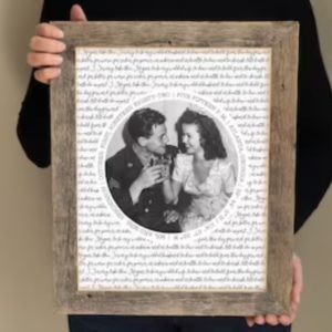 Frame With Lyrics - Parents Anniversary Gift Ideas
