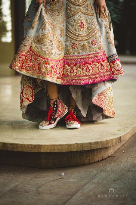 Wedding shoes, happy indian bride, comfortable wedding, wedding sneakers