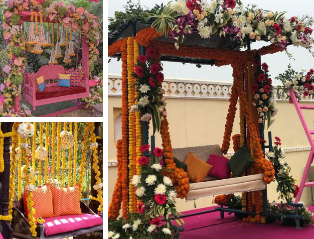 Swings as haldi decor