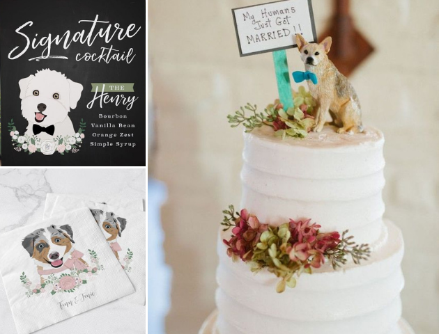 Elements for pets in your wedding 