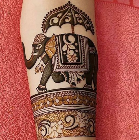 Elephant Trending Bridal Mehendi Designs 