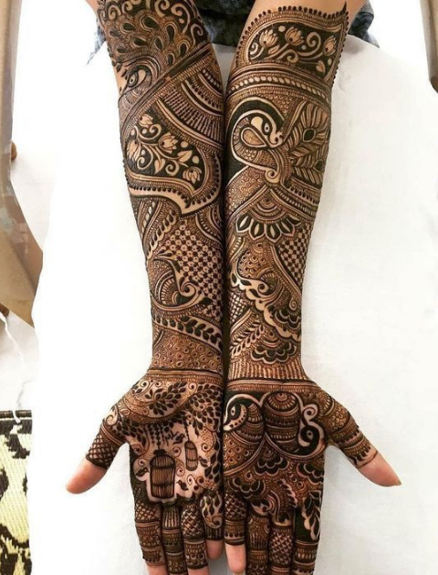 The Traditional Indian Bridal Mehendi Design 