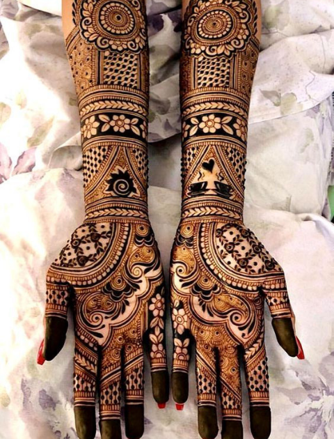 The Traditional Indian Bridal Mehendi Design 