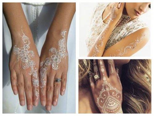 trending bridal mehndi designs - white henna