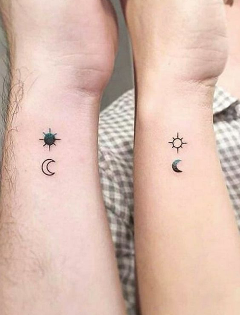 Couple Tattoo Ideas, Couple tattoo, Matching tattoo, His and Hers Tattoo, Marriage tattoo, Matching couple tattoo, Couple tattoo designs, Couple tattoos small, Best couple tattoos, Unique couple tattoos