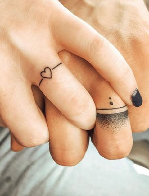 Couple Tattoo Ideas, Couple tattoo, Matching tattoo, His and Hers Tattoo, Marriage tattoo, Matching couple tattoo, Couple tattoo designs, Couple tattoos small, Best couple tattoos, Unique couple tattoos