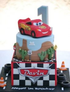 Car Themed 1st Birthday Cake Ideas: