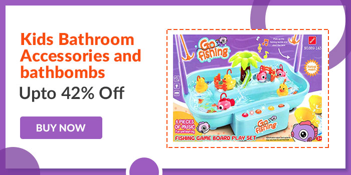 Kids Bathroom accessories and bathbombs Upto 42% off. Buy Now