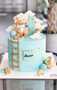 Teddy Bear 1st Birthday Cake