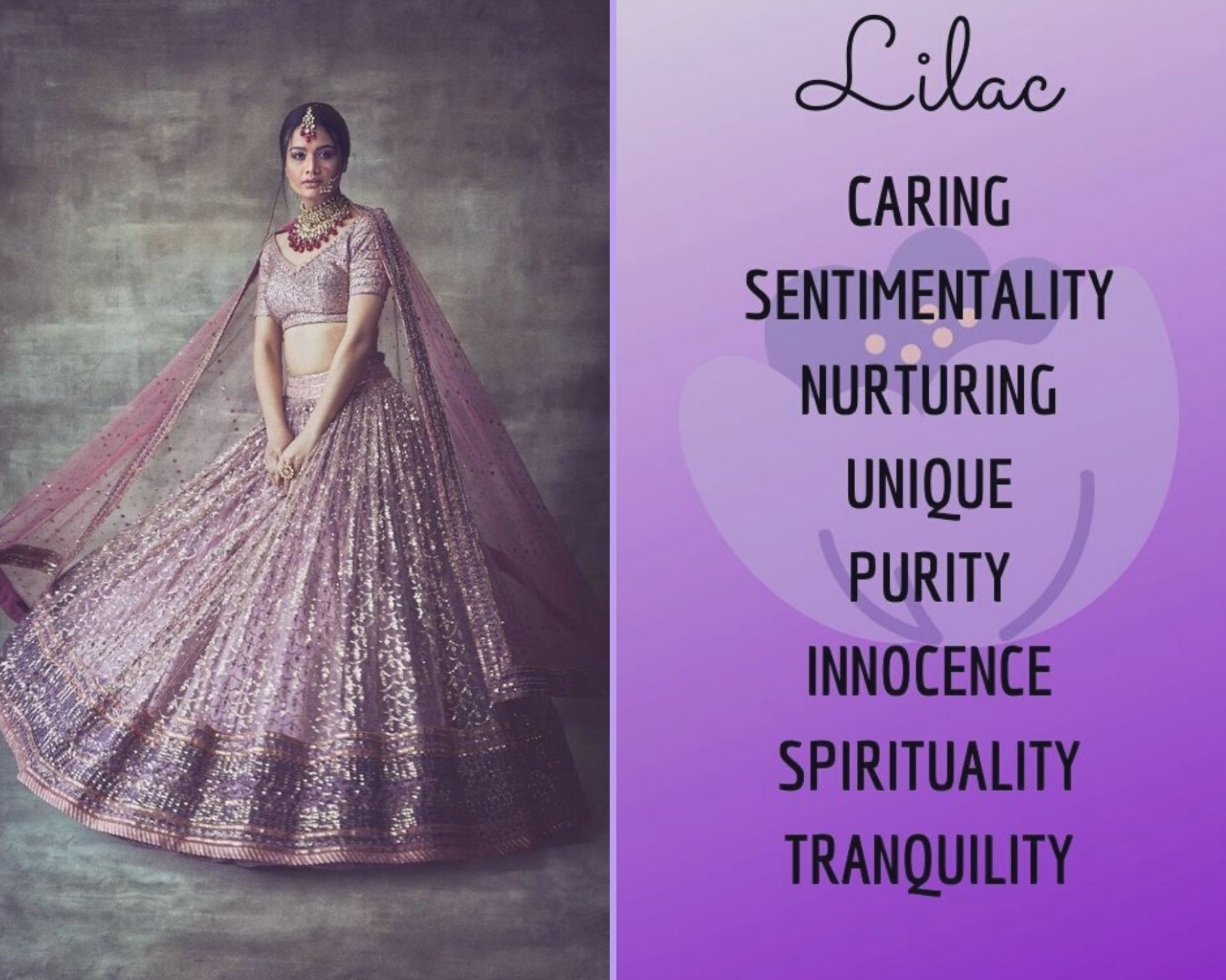 Lilac Lehenga colour