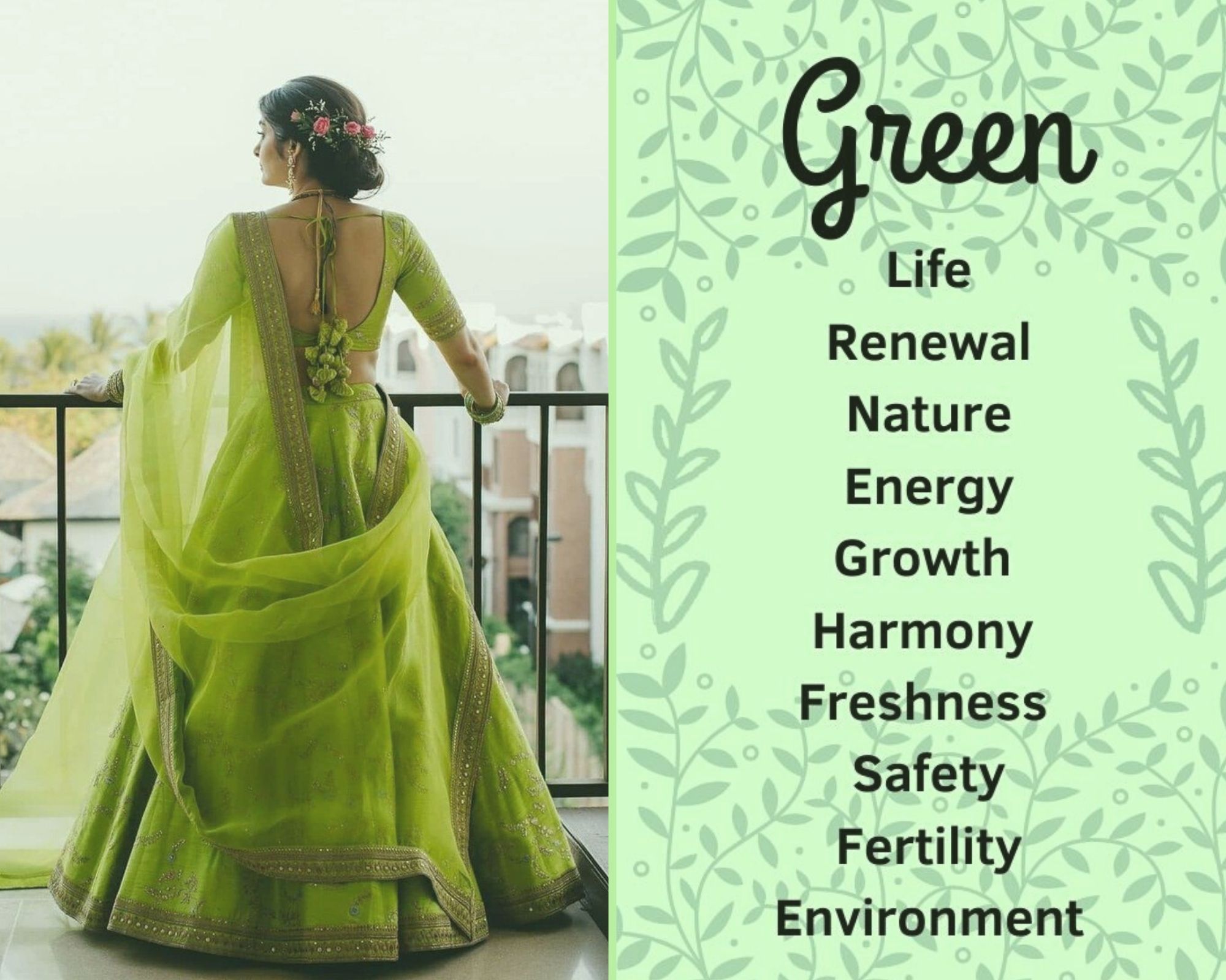 Green Lehenga Colour