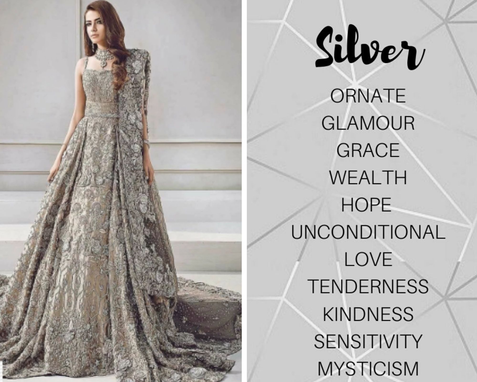 Silver Lehenga Colour