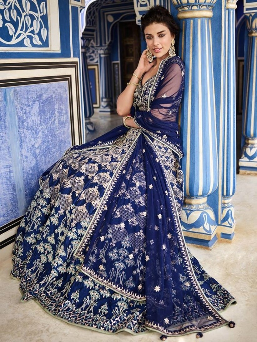 Blue Lehenga Colour