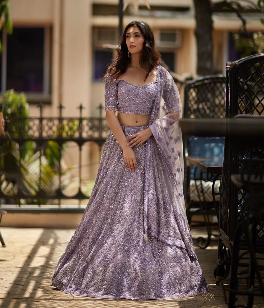 Lilac Lehenga colour