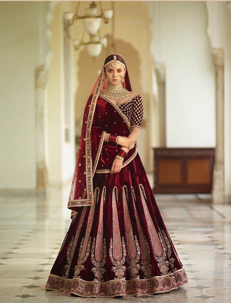 Maroon Lehenga Colour