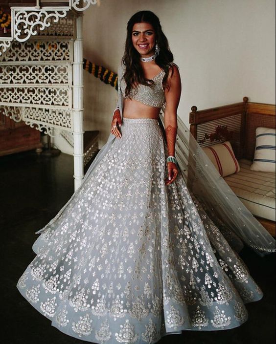 Silver Lehenga Colour