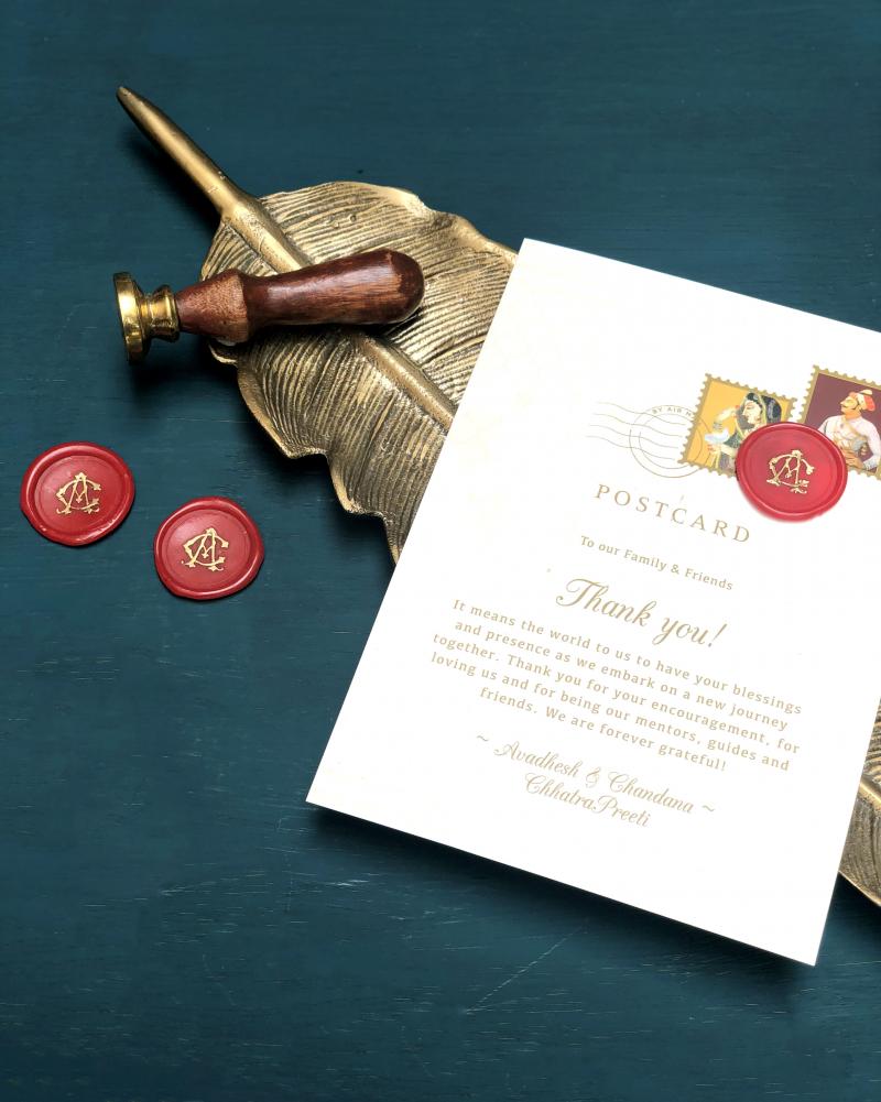 crest type unique wedding invites