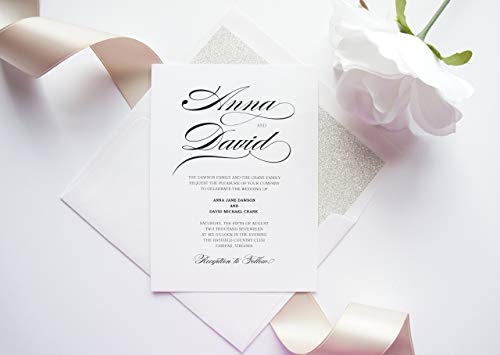 Calligraphy unique wedding invites