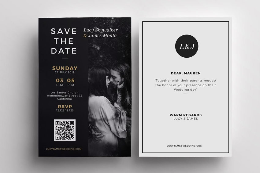 black and white 7 awesome ideas for digital wedding invitation for your wedding