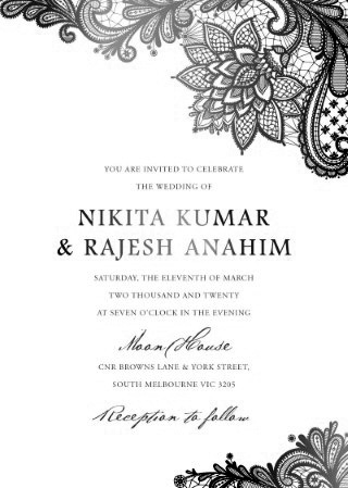 black and white 7 awesome ideas for digital wedding invitation for your wedding