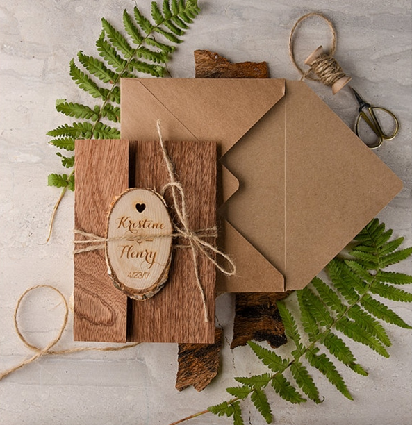 sustainable unique wedding invites