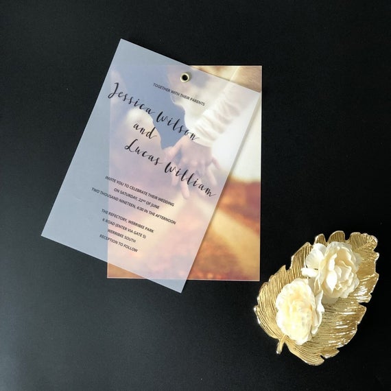 vellum paper unique wedding invites