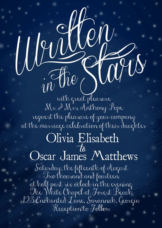 Starry night 7 awesome ideas for digital wedding invitation for your wedding