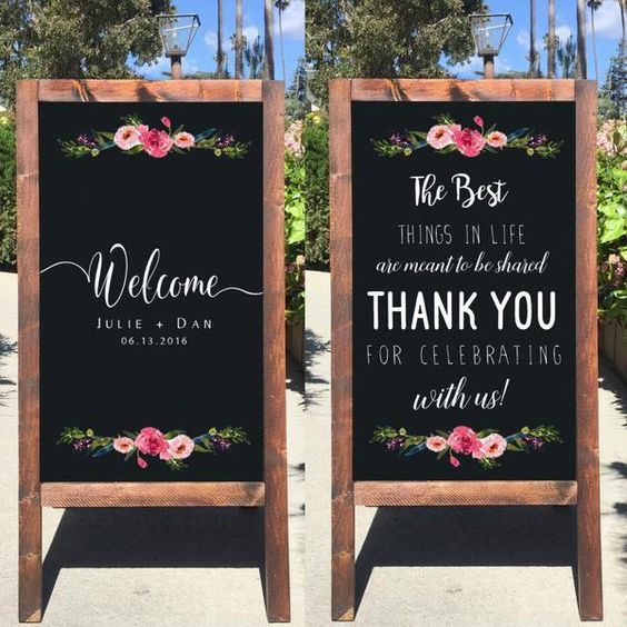 Wedding Sign Board Ideas for Upcoming Weddings